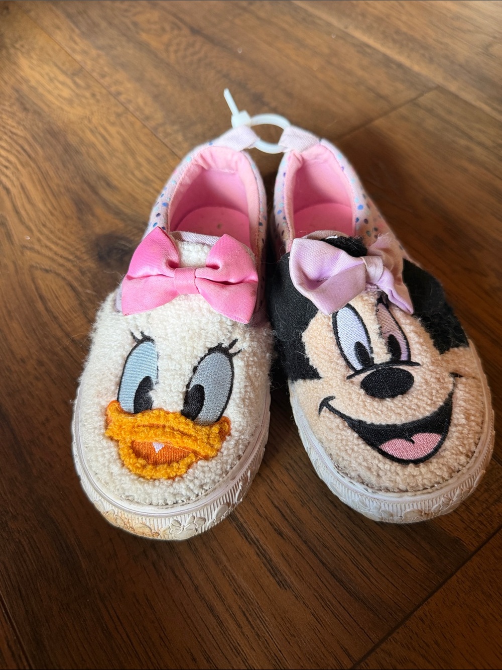 Girls' Minnie Mouse & Daisy Character Slip-On Sneakers with Bows